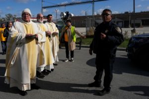 FILE PHOTO: Catholic Mass outside the Broadview ICE facility in the Chicago suburb of Broadview
