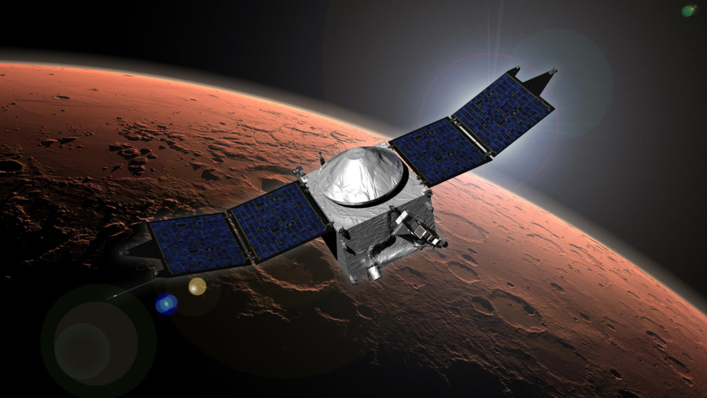 NASA's MAVEN spacecraft is seen in this undated artist's concept