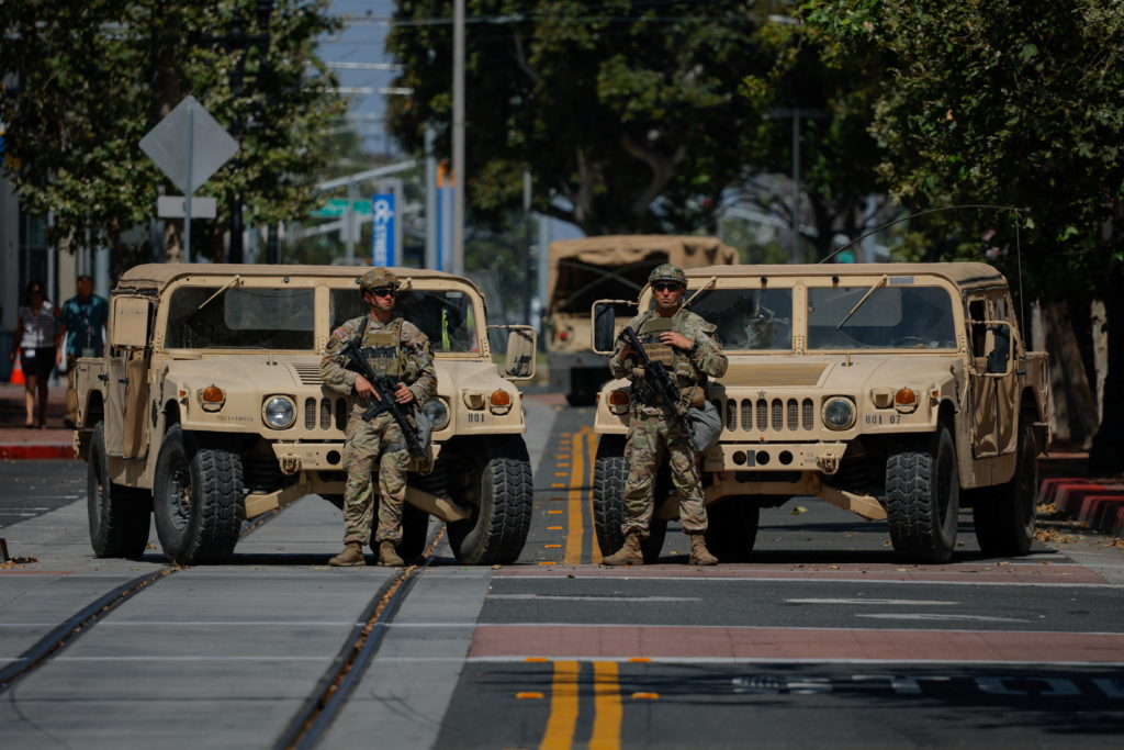 California National Guard deployed in California