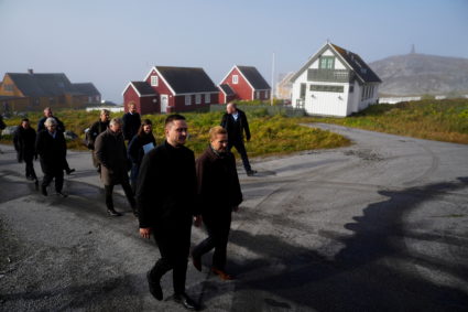 Prime Minister of Denmark Mette Frederiksen arrives in Greenland