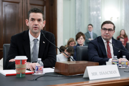 NASA administrator nominee Isaacman testifies during a Senate Commerce hearing on Capitol Hill in Washington