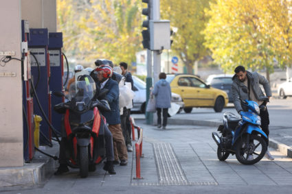 Scenes following the rise in gasoline prices in Iran