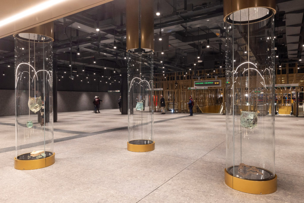 Rome opens long-delayed new Colosseum metro station complete with archaeological displays