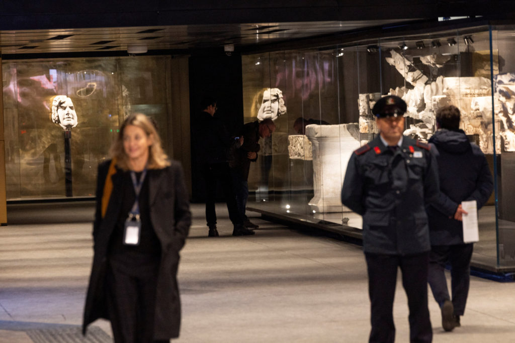Rome opens long-delayed new Colosseum metro station complete with archaeological displays