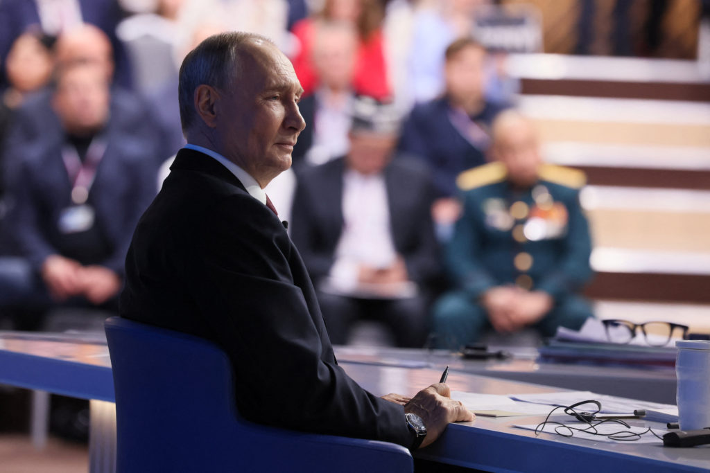 Russian President Putin holds the annual press conference in Moscow