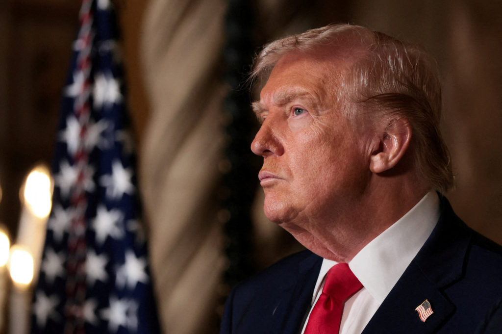 FILE PHOTO: U.S. President Trump announces the Navy's "Golden Fleet", at Mar-a-lago in Palm Beach