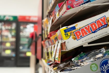 Candy is on display.