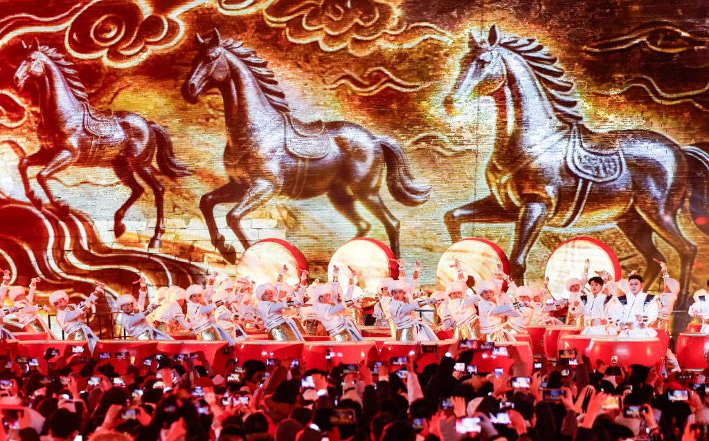 New Year ceremony at Juyongguan Great Wall section in Beijing