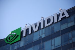 FILE PHOTO: Nvidia's logo is pictured on its facility at the high-tech park at Yokne'am