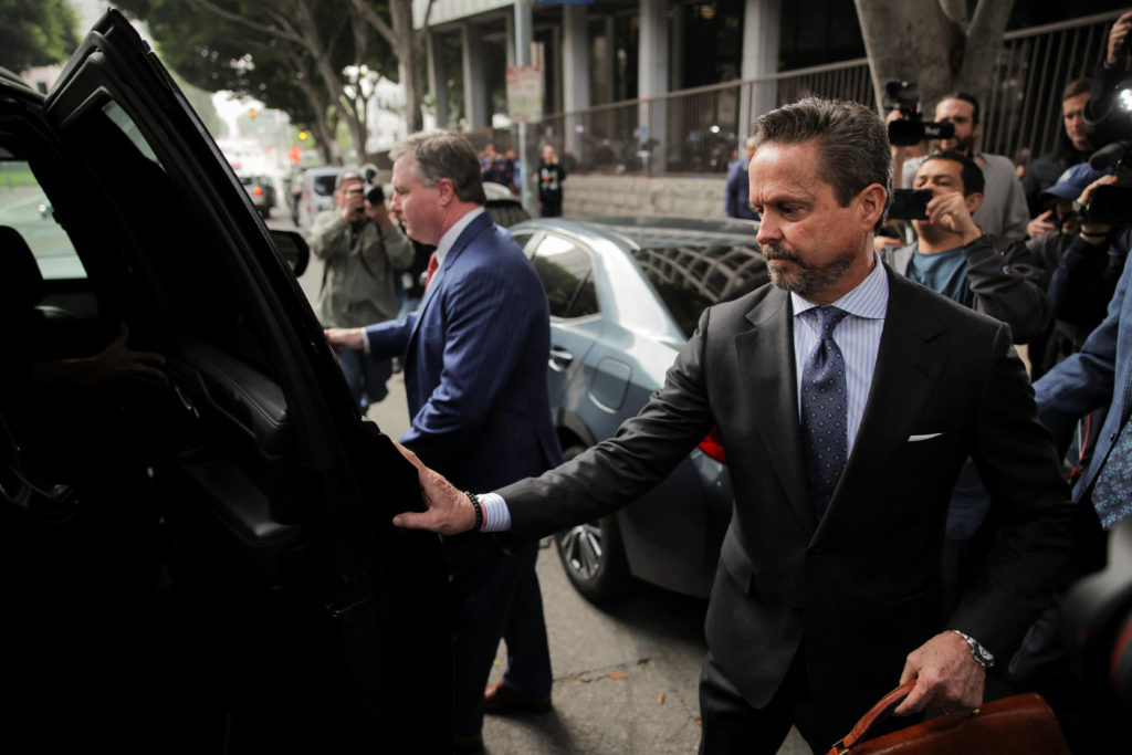 Defence attorney for Nick Reiner Alan Jackson arrives at court in Los Angeles