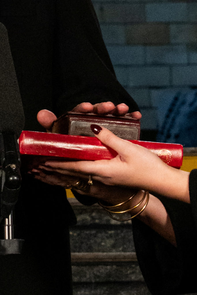 Zohran Mamdani is sworn in as mayor of New York City at Old City Hall Station, New York