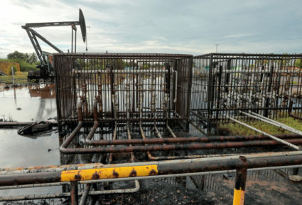 FILE PHOTO: Oil field near Lake Maracaibo, in Cabimas