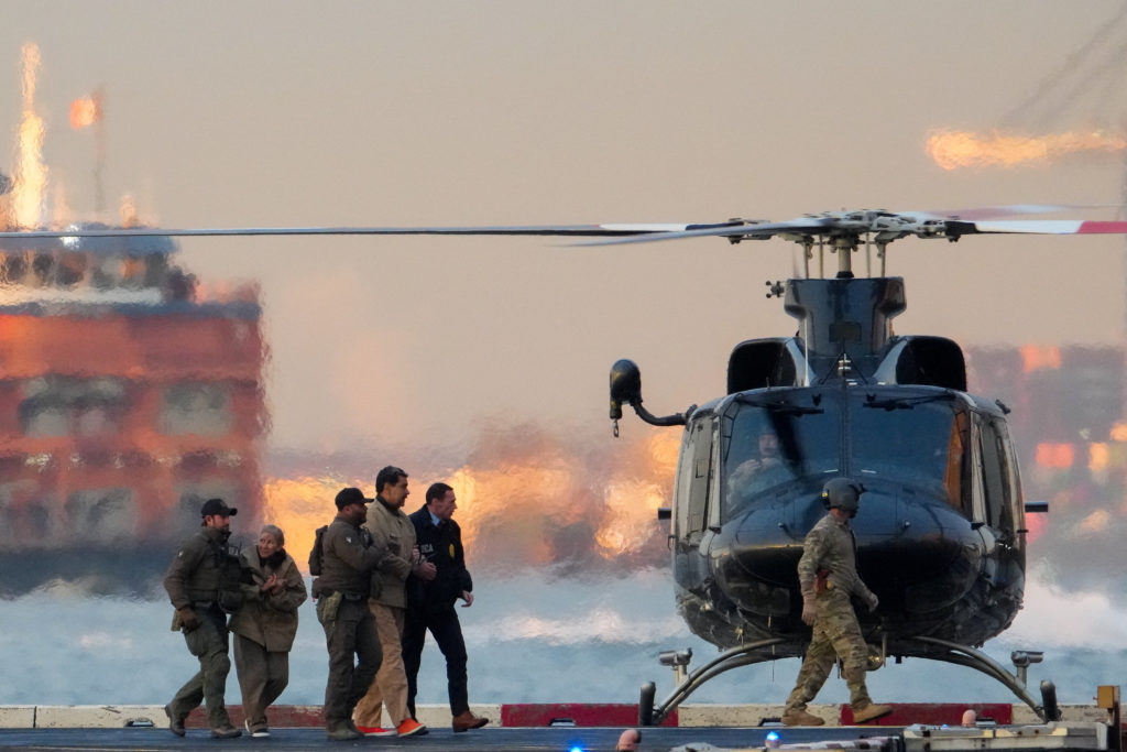 Maduro is taken to Manhattan courthouse for his first appearance on drug trafficking charges