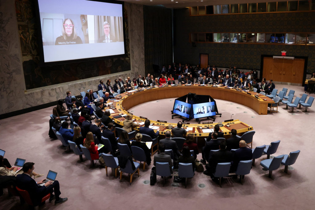 Members of the UN Security Council meet on the U.S. strikes and capture of Venezuelan President Nicolas Maduro and his wif...