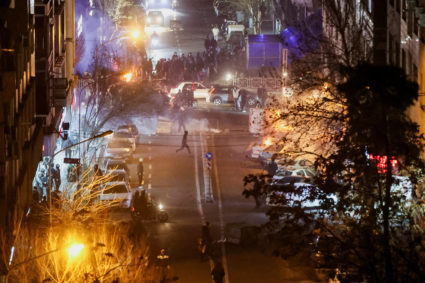 Protest over the collapse of the currency's value, in Tehran