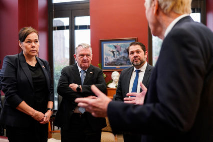 U.S. Senator Angus King meets Denmark's Foreign Minister Rasmussen and Greenland's Foreign Minister Motzfeldt in Washington