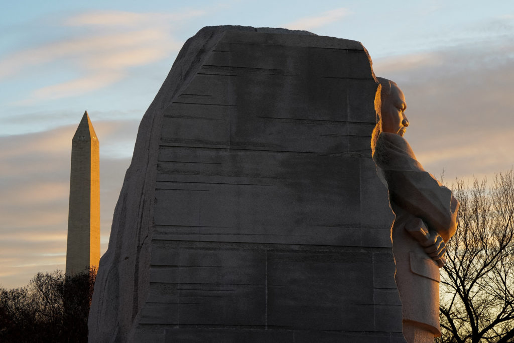 Martin Luther King, Jr. Memorial on Martin Luther King Jr. Day in Washington