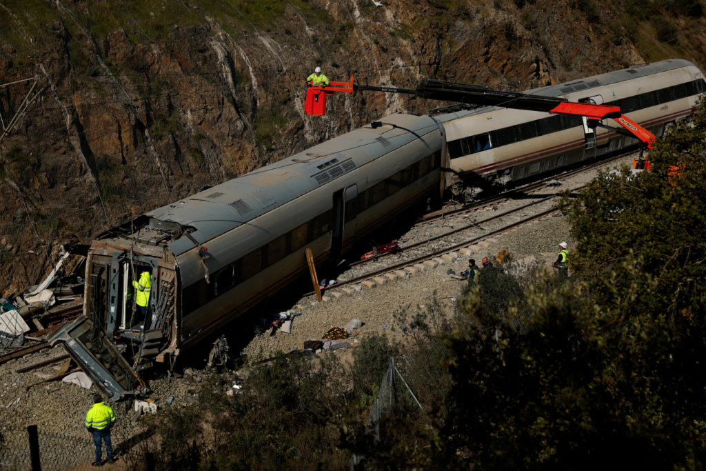 Two high-speed trains derail in Spain