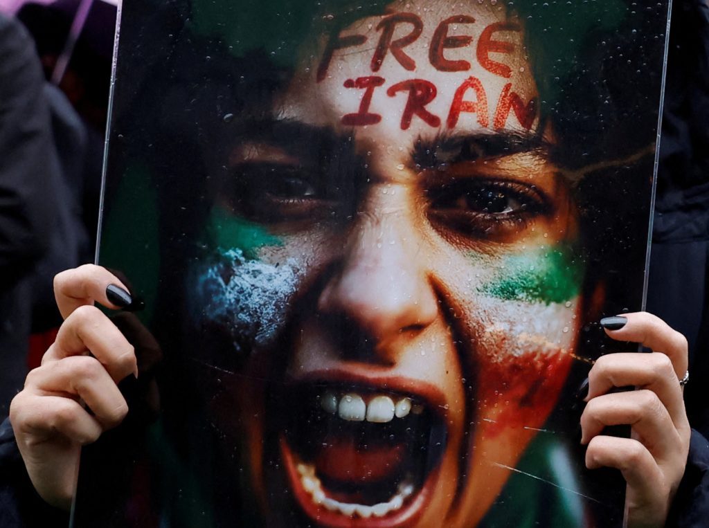 FILE PHOTO: Demonstration in support of nationwide protests in Iran, in Dublin
