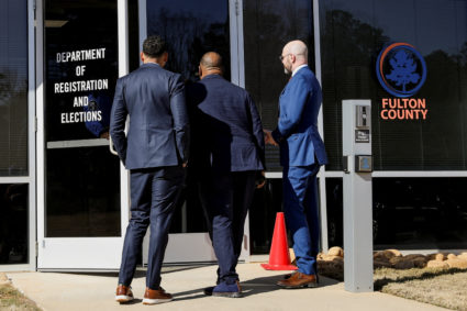 Federal Bureau of Investigation (FBI) executed a search warrant at the Fulton County Election Hub and Operation Center, in...