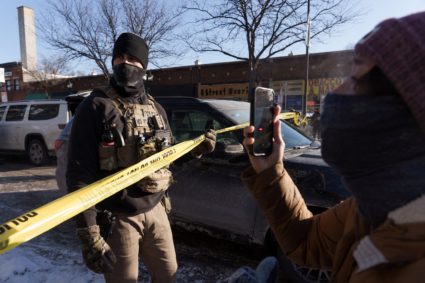 Protest after federal agents fatally shot a man while trying to detain him, in Minneapolis