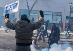 Scene of a shooting involving federal immigration agents in Minneapolis