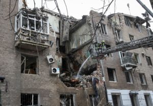 Aftermath of a Russian drone attack in Kryvyi Rih