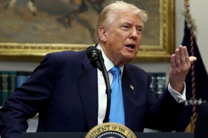 U.S. President Trump signs the VA Home Loan Program Reform Act at the White House in Washington, D.C.