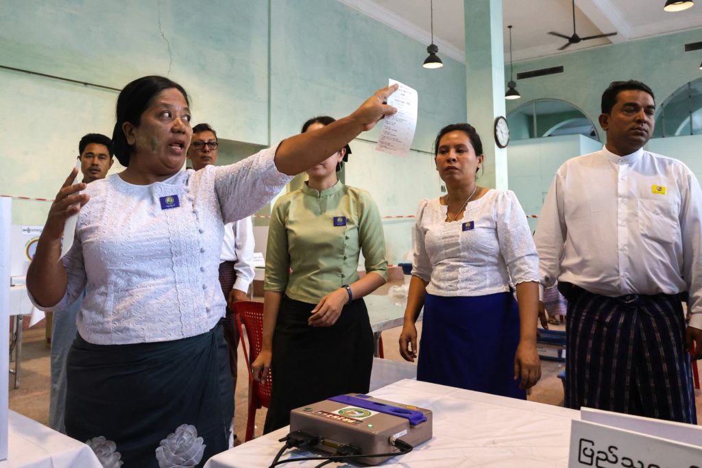 Critics call Myanmar's first elections since military coup a sham as civil war rages on