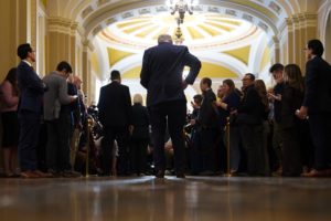 Weekly Senate Democratic caucus policy luncheon at the U.S. Capitol in Washington
