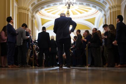 Weekly Senate Democratic caucus policy luncheon at the U.S. Capitol in Washington