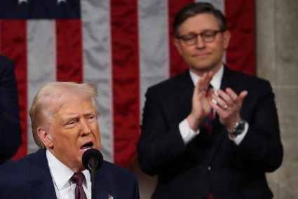 U.S. President Trump delivers a speech to a joint session of Congress