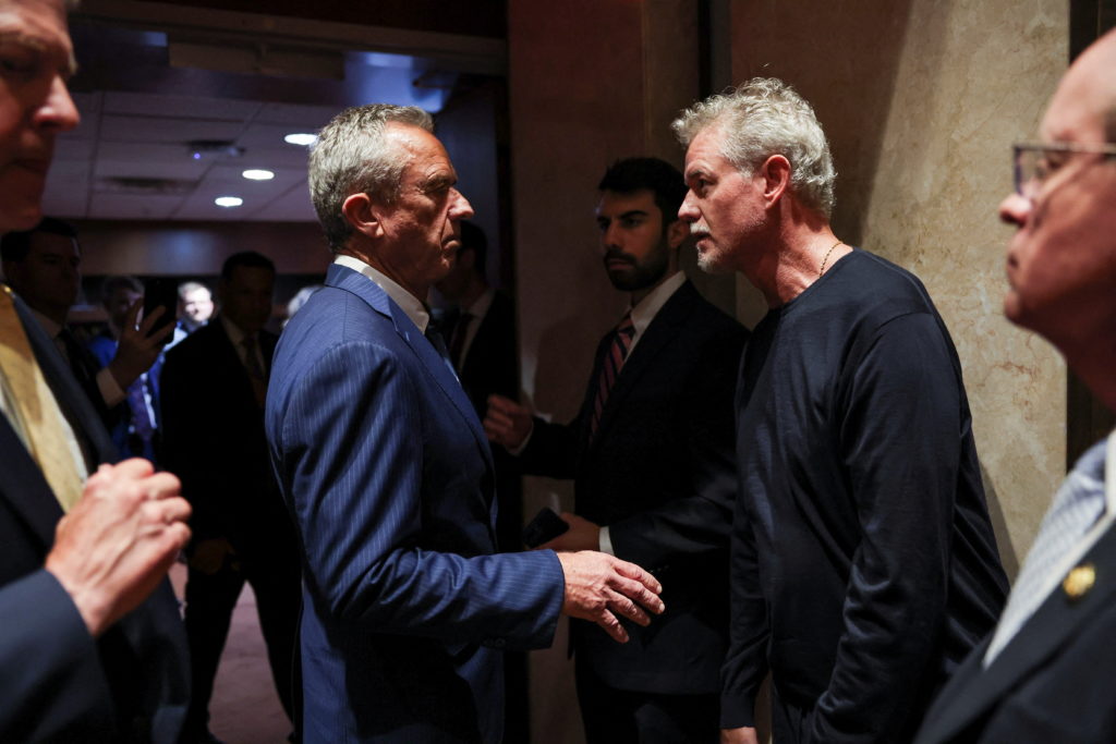 U.S. HHS Secretary Kennedy Jr. and Centers for Medicare and Medicaid Services Administrator Oz attend a press conference, ...