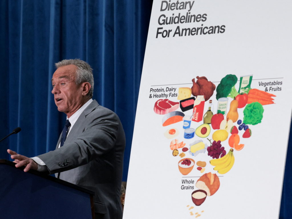U.S. Health and Human Services (HHS) Secretary Kennedy Jr. announces new nutrition policies, in Washington, D.C.