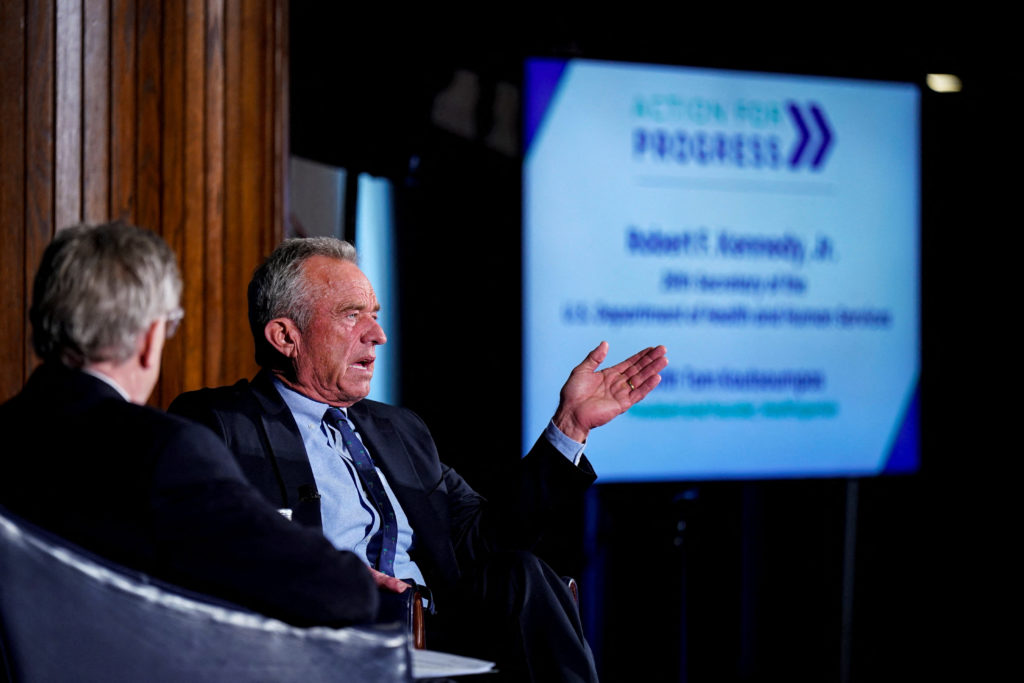 Health and Human Services Secretary Robert F. Kennedy Jr. unveils a mental health initiative at the National Press Club
