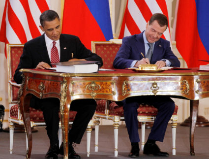 FILE PHOTO: Signing of the New START agreement at Prague Castle