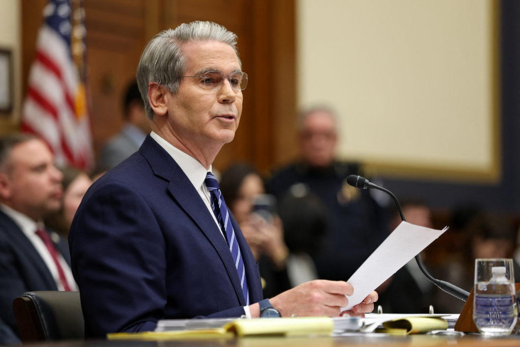 Scott Bessent testifies before a House Financial Services Committee, in Washington