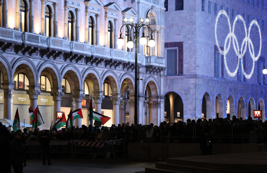 Milano Cortina 2026 Winter Olympics - Olympic Torch passes Milan Duomo