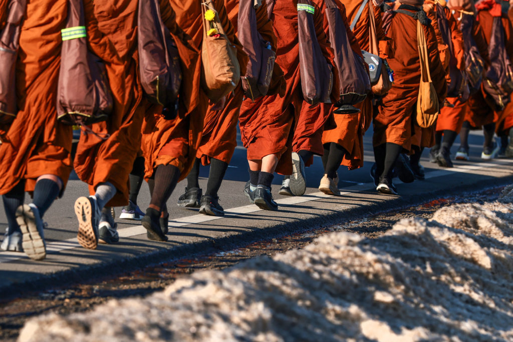 Buddhist monks' 'Walk for Peace' from Texas to Washington