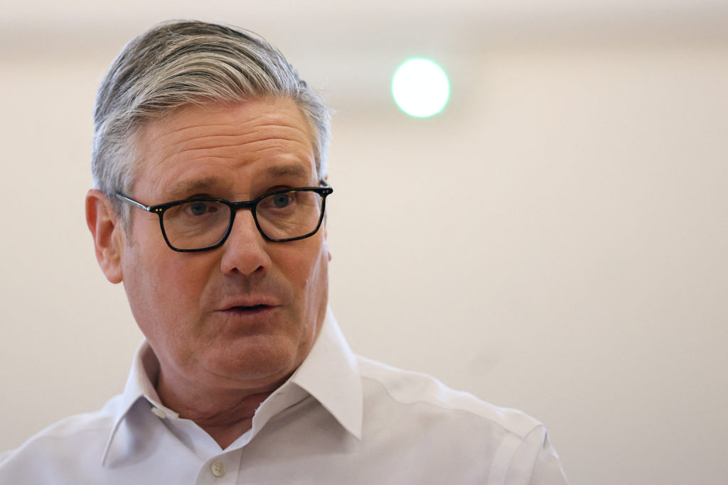 British Prime Minister Keir Starmer takes part in his cost‑of‑living tour, in Hertfordshire