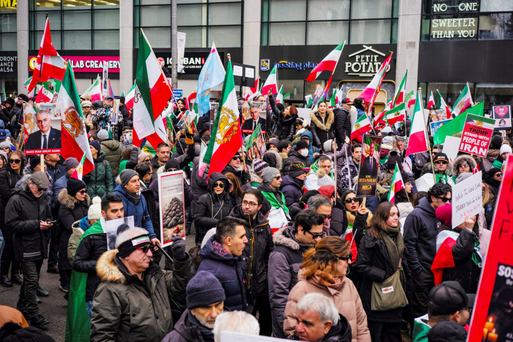 Rally against Iran's ruling establishment, in Toronto