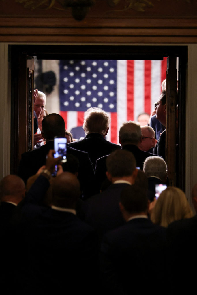 U.S. President Donald Trump delivers the State of the Union address at the U.S. Capitol in Washington D.C.