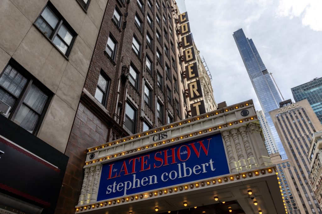 The Ed Sullivan Theater, where "The Late Show with Stephen Colbert" is filmed, in New York