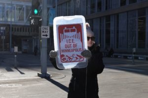 Protest against ICE, in Minneapolis