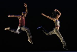 Alvin Ailey American Dance Theater dancers perform during a dress rehearsal of "Home" by Hip-Hop Choreographer Rennie Harr...