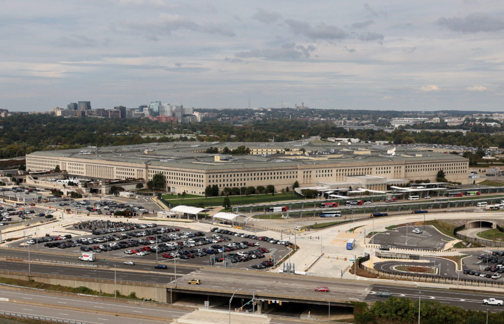 General view of the Pentagon where at least 30 news organizations refused to sign a new access policy in Washington