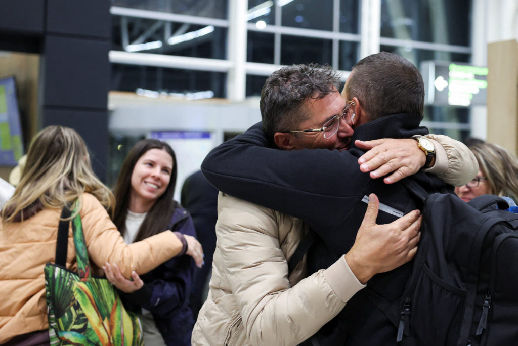 People who were stranded in Dubai, amid the U.S.-Israel conflict with Iran, arrive at Sofia Airport