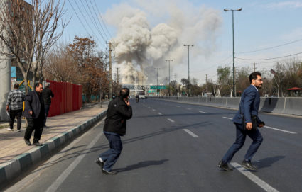 Smoke rises following an explosion, amid the U.S.-Israeli conflict with Iran, in Tehran