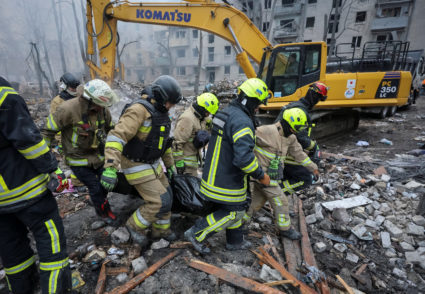Russian missile hits apartment building in Ukraine's Kharkiv killing at least 10
