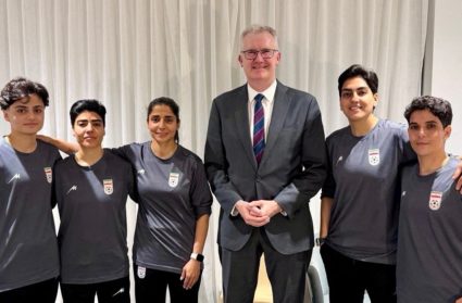 Australia's Home Affairs Minister Tony Burke grants five women from the Iranian women's soccer team humanitarian visas